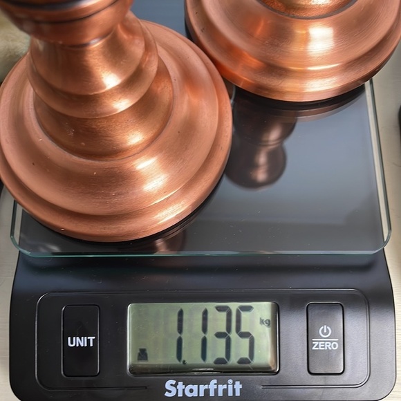 Pair Copper Candle Stick Holders Fantasy Copperware Ltd - Picture 9 of 10